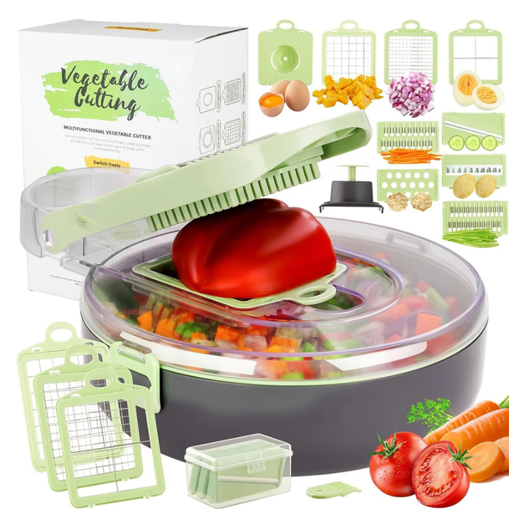 9 in 1 Küchenschnittgemüse Schneider Slicer Dicer Cutter mit Behälter | Karnz