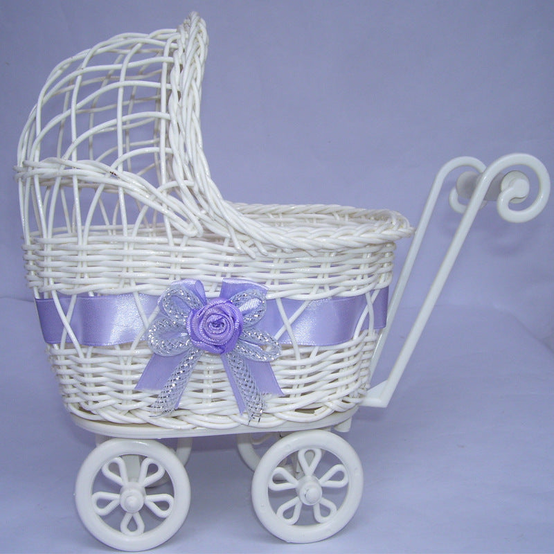 Dekorative Weidenkorb-Puppe-Buggy Karnz