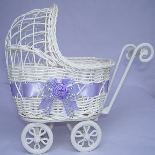Dekorative Weidenkorb-Puppe-Buggy Karnz