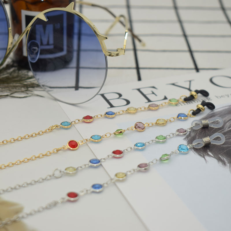 Elegante Edelstein Brillenketten Karnz