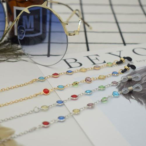 Elegante Edelstein Brillenketten Karnz