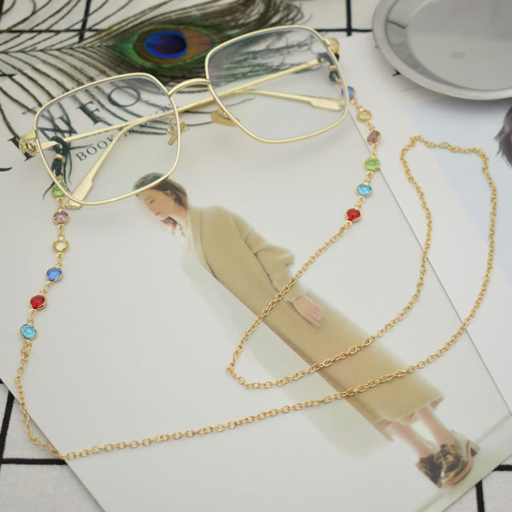 Elegante Edelstein Brillenketten Karnz