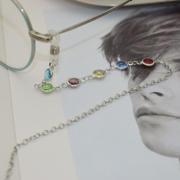 Elegante Edelstein Brillenketten Karnz