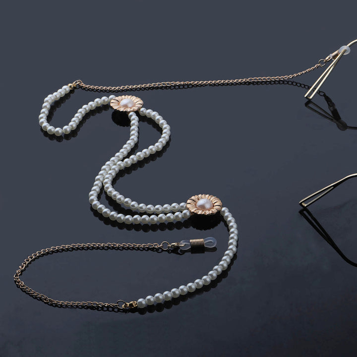 Elegante Perlen Brillen Kette Karnz
