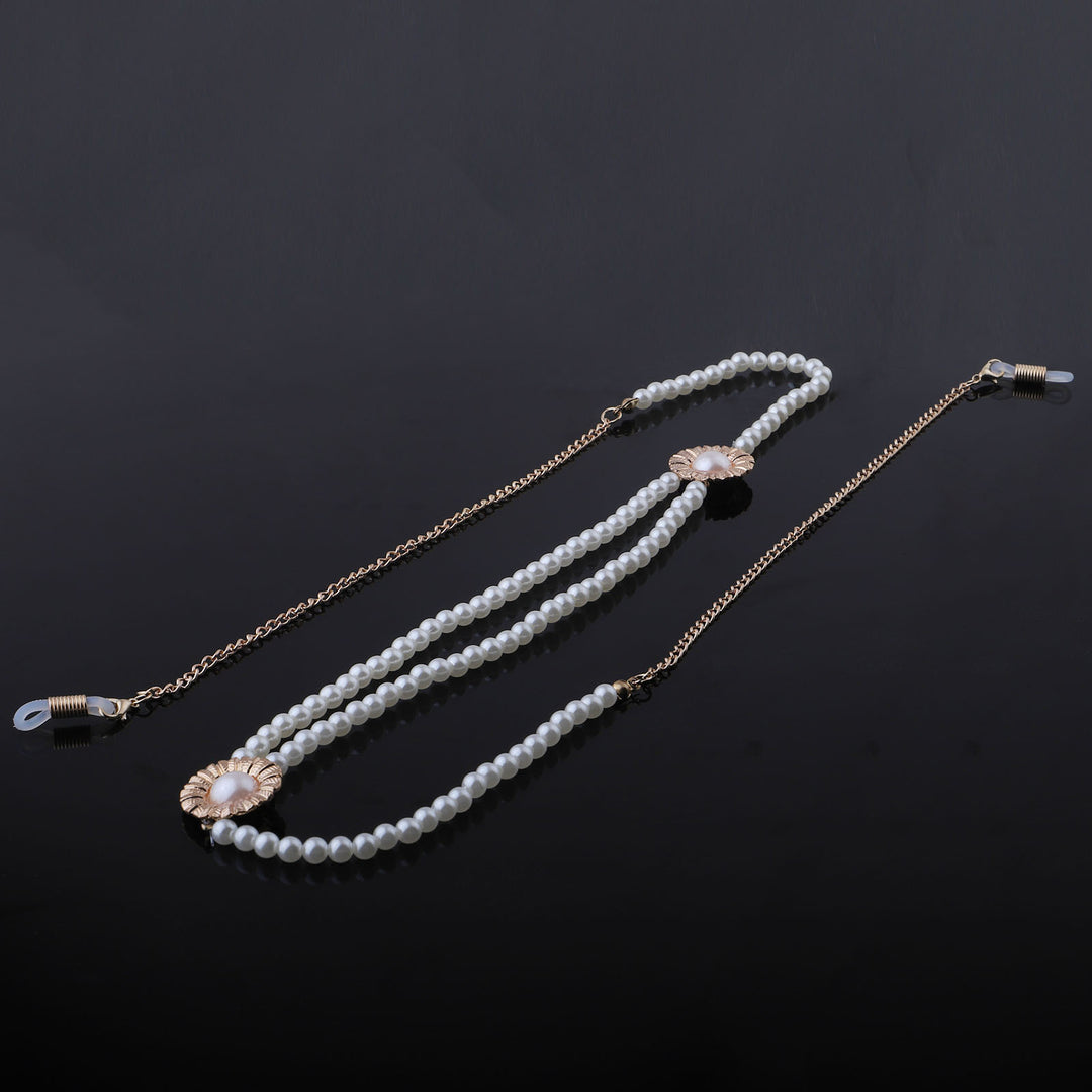 Elegante Perlen Brillen Kette Karnz