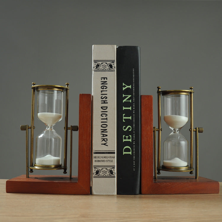 Vintage dekorative Sanduhr Buchstützen
