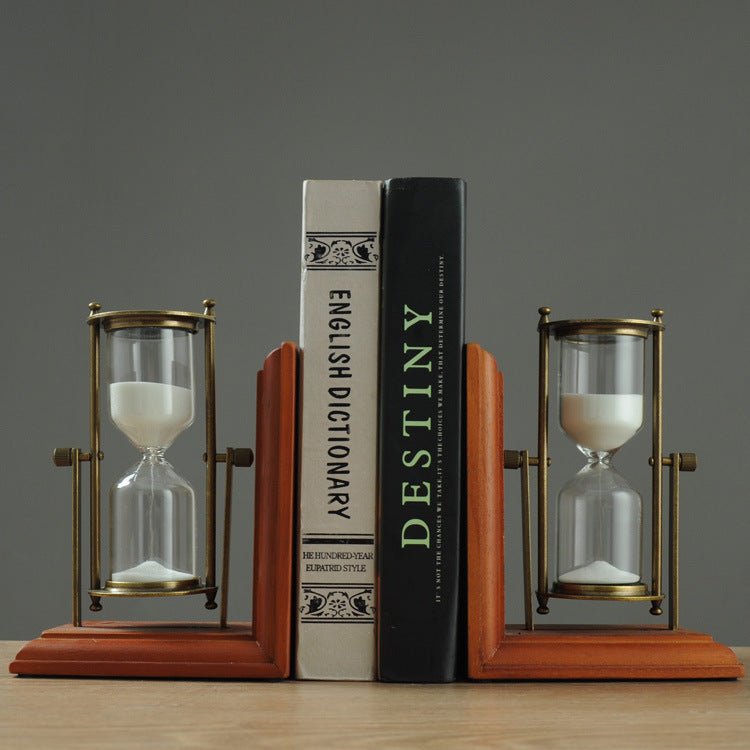 Vintage dekorative Sanduhr Buchstützen