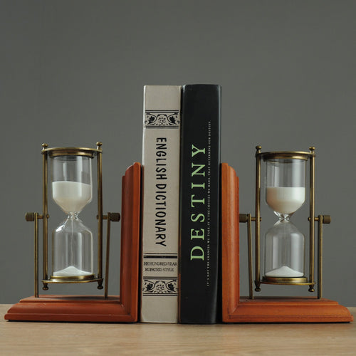 Vintage dekorative Sanduhr Buchstützen