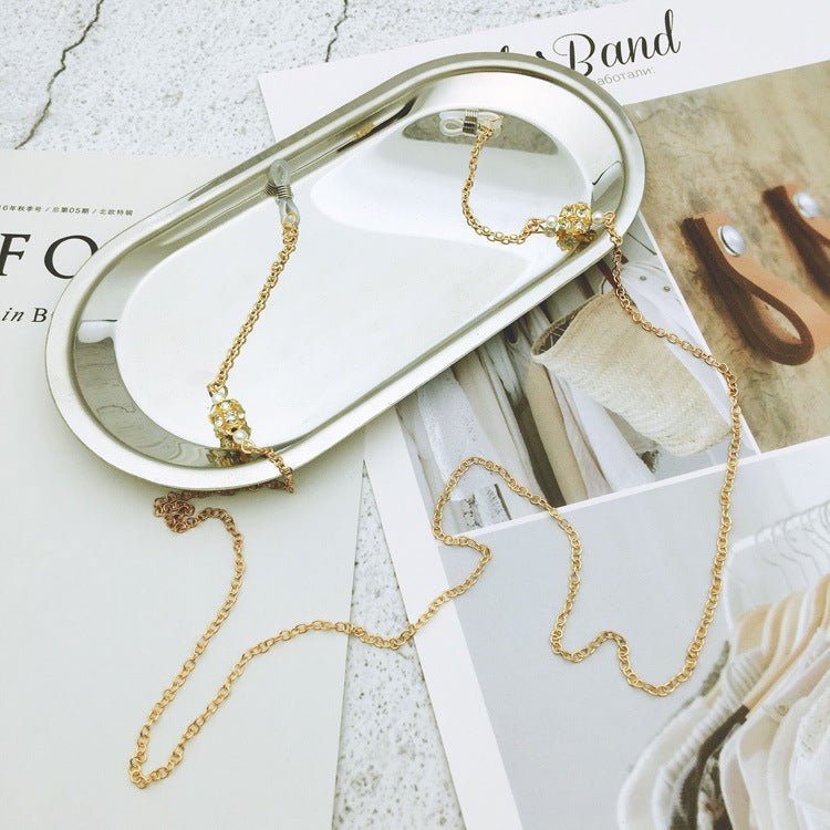 Elegante Silberkette Brille Kette Karnz