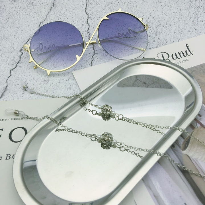 Elegante Silberkette Brille Kette Karnz