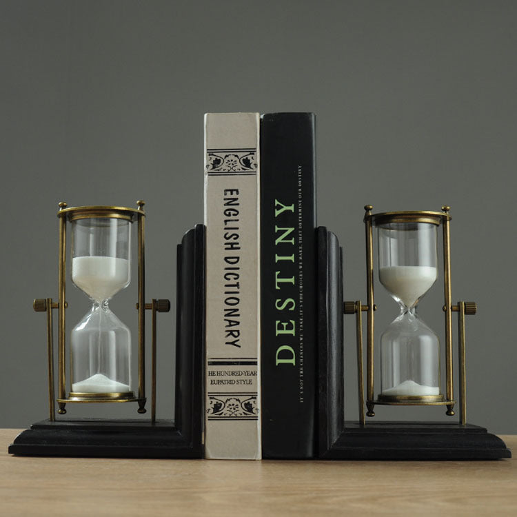 Vintage dekorative Sanduhr Buchstützen