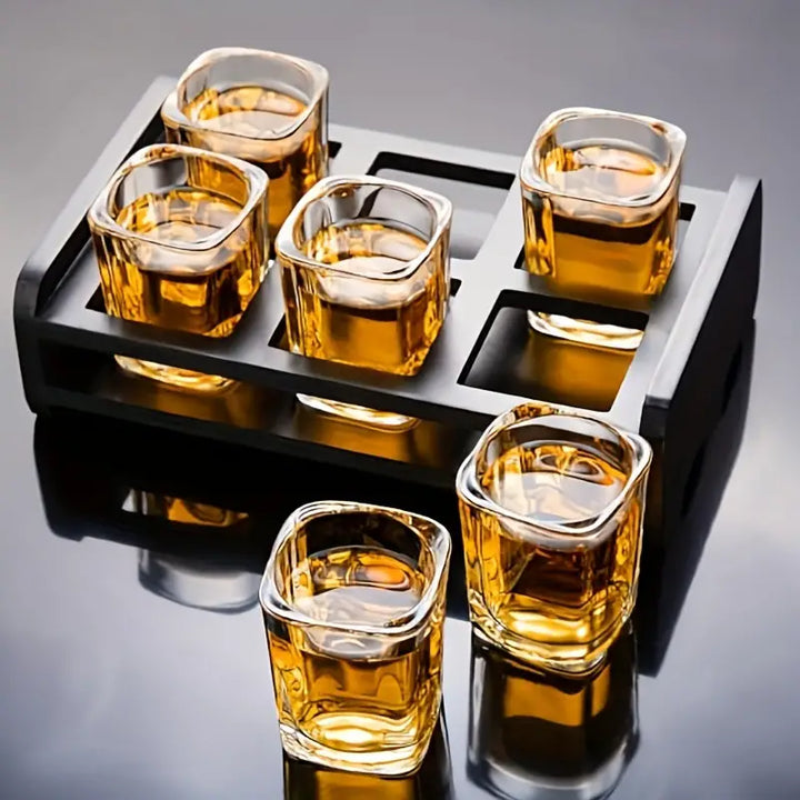AurumLux Whisky Glas Set - Kristallgläser mit Schale | Karnz
