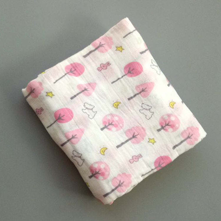 Baumwoll-Musselin Babydecke mit Herzmuster Karnz