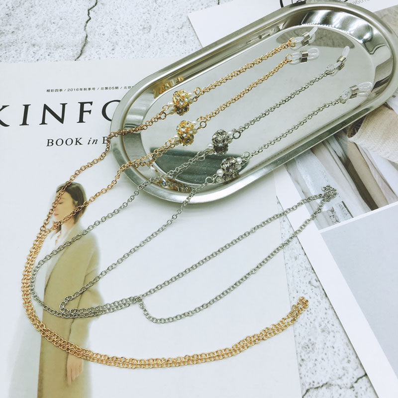 Elegante Silberkette Brille Kette Karnz