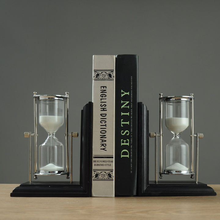 Vintage dekorative Sanduhr Buchstützen