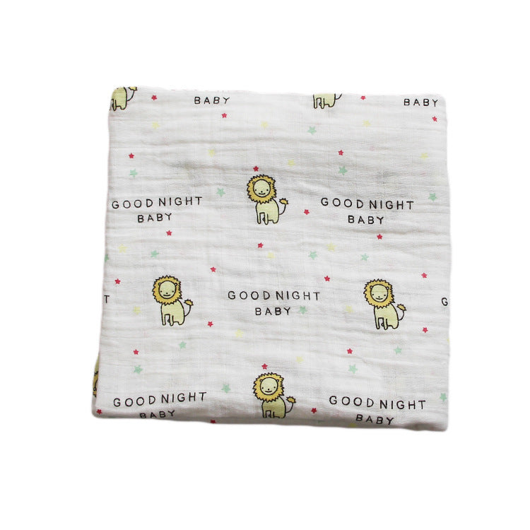 Baumwoll-Musselin Babydecke mit Herzmuster Karnz