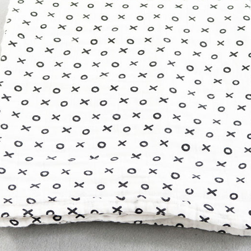 Baumwoll-Musselin Babydecke mit Herzmuster Karnz