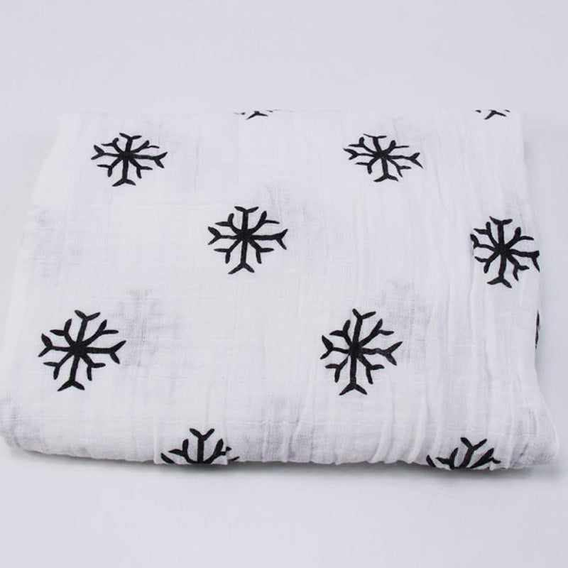 Baumwoll-Musselin Babydecke mit Herzmuster Karnz