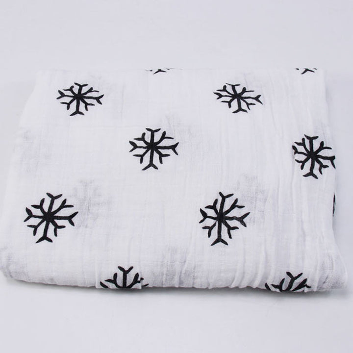 Baumwoll-Musselin Babydecke mit Herzmuster Karnz