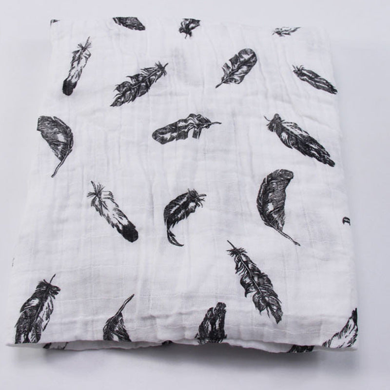 Baumwoll-Musselin Babydecke mit Herzmuster Karnz