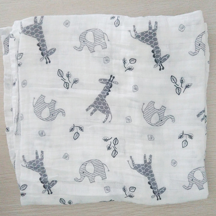 Baumwoll-Musselin Babydecke mit Herzmuster Karnz