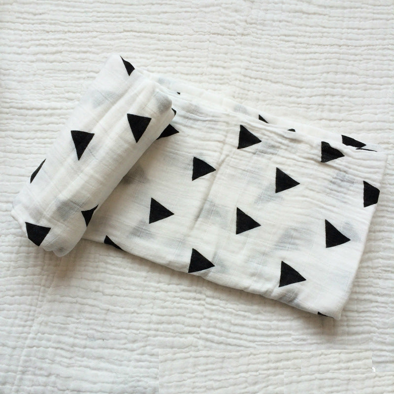 Baumwoll-Musselin Babydecke mit Herzmuster Karnz
