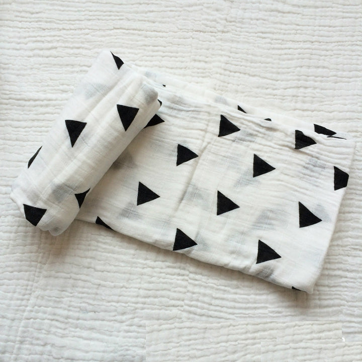 Baumwoll-Musselin Babydecke mit Herzmuster Karnz