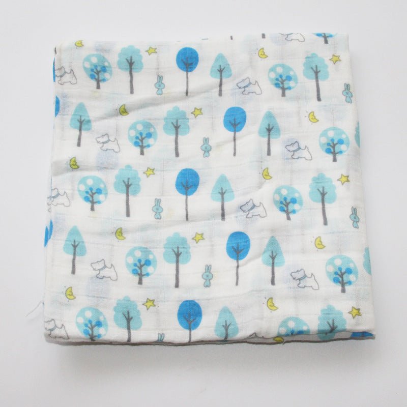Baumwoll-Musselin Babydecke mit Herzmuster Karnz