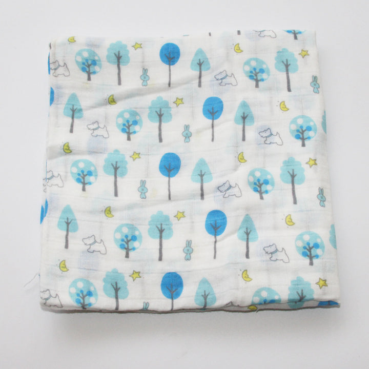 Baumwoll-Musselin Babydecke mit Herzmuster Karnz