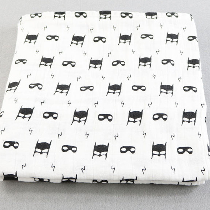 Baumwoll-Musselin Babydecke mit Herzmuster Karnz