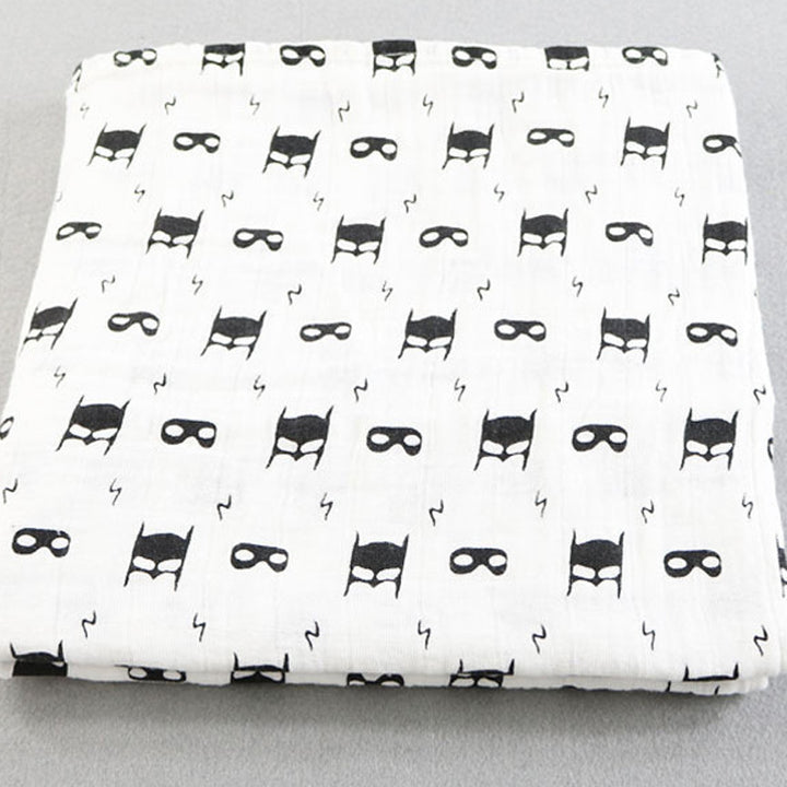 Baumwoll-Musselin Babydecke mit Herzmuster Karnz