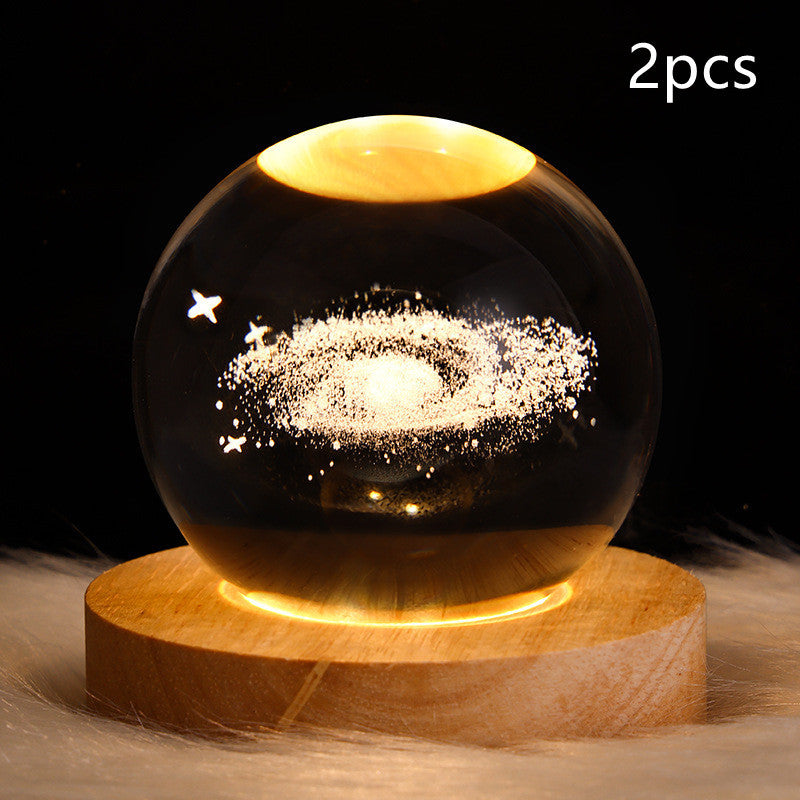 3D Galaxy Kristallkugel LED Nachtlicht | Karnz