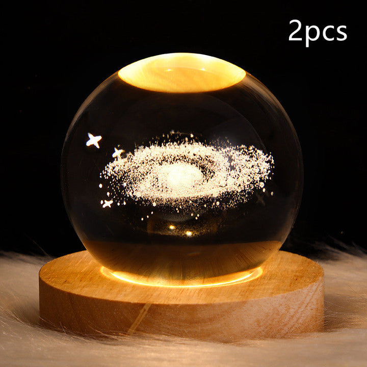 3D Galaxy Kristallkugel LED Nachtlicht | Karnz