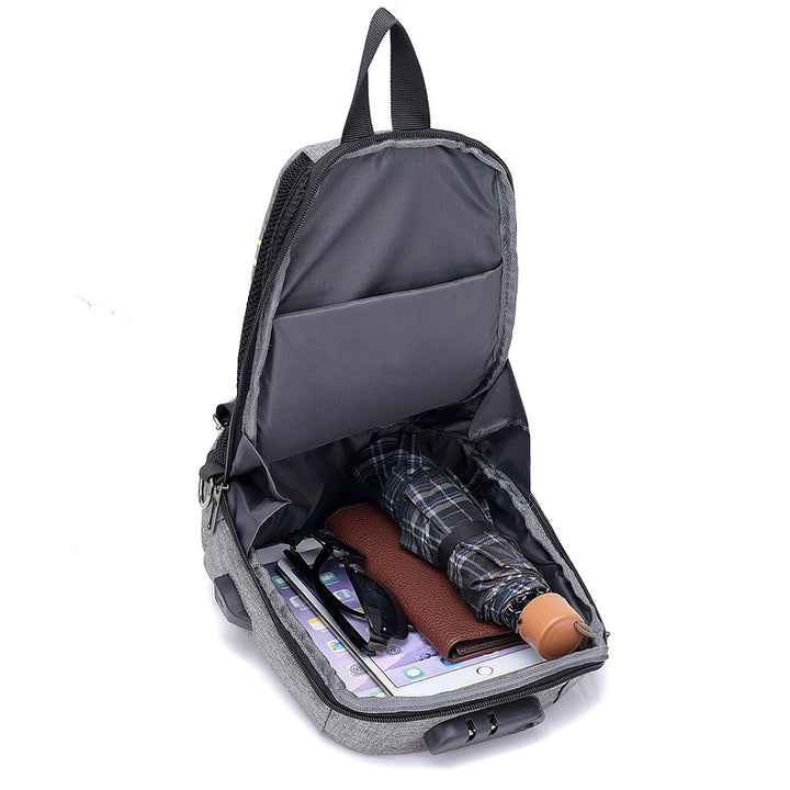 Diebstahlsichere Sling-Umhängetasche mit USB-Ladeanschluss Karnz