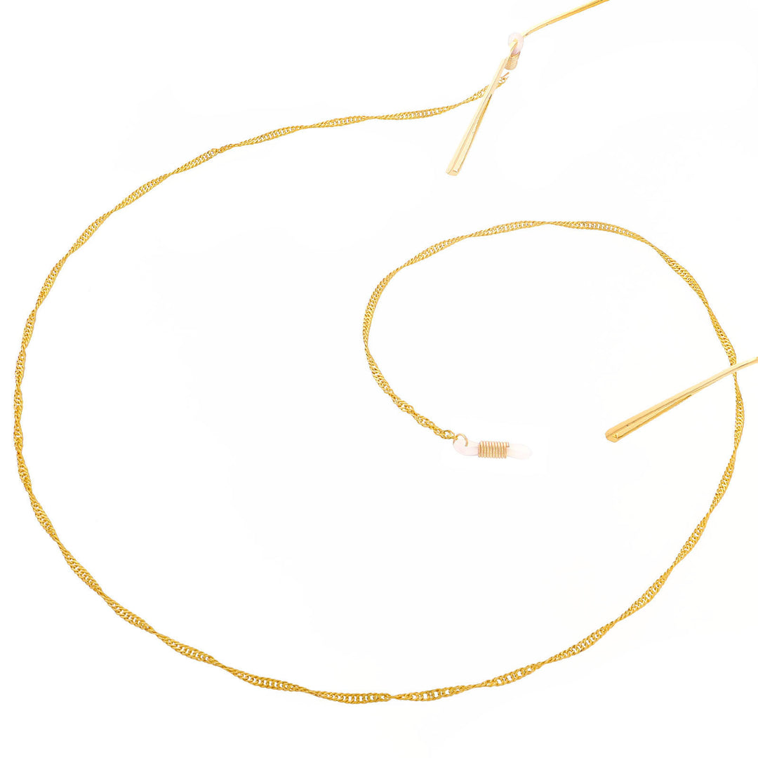 Eleganter gedrehter Halskettenbrillenhalter Karnz