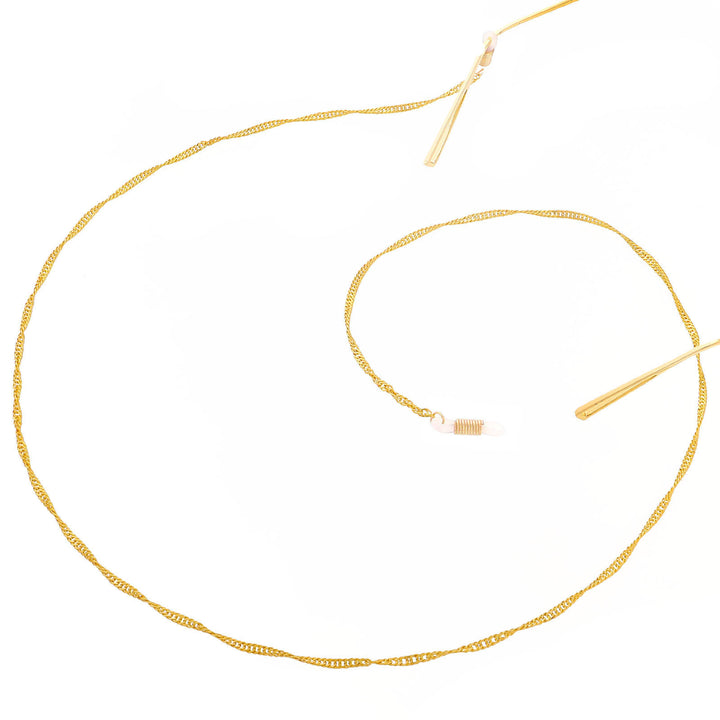Eleganter gedrehter Halskettenbrillenhalter Karnz