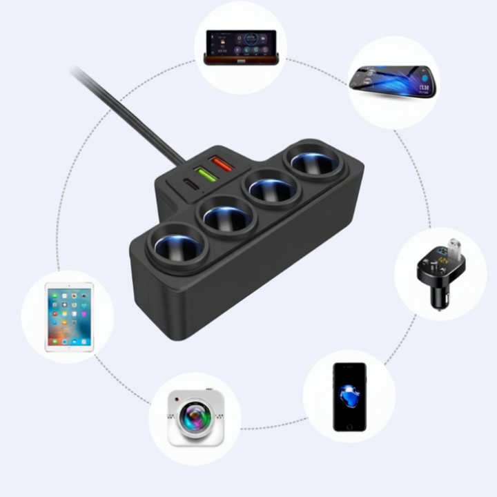 VoltMaxx 7-in-1 PowerHub — Lade alle Geräte gleichzeitig und bleib jederzeit sicher und stressfrei verbunden | Karnz