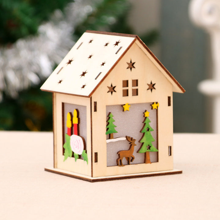 Dekorative Holz Santa Haus Ornament Karnz