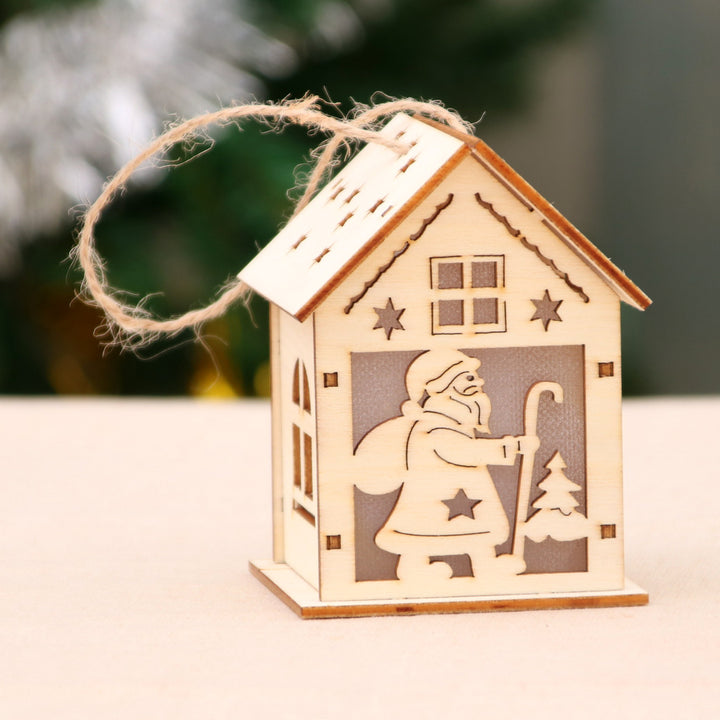 Dekorative Holz Santa Haus Ornament Karnz