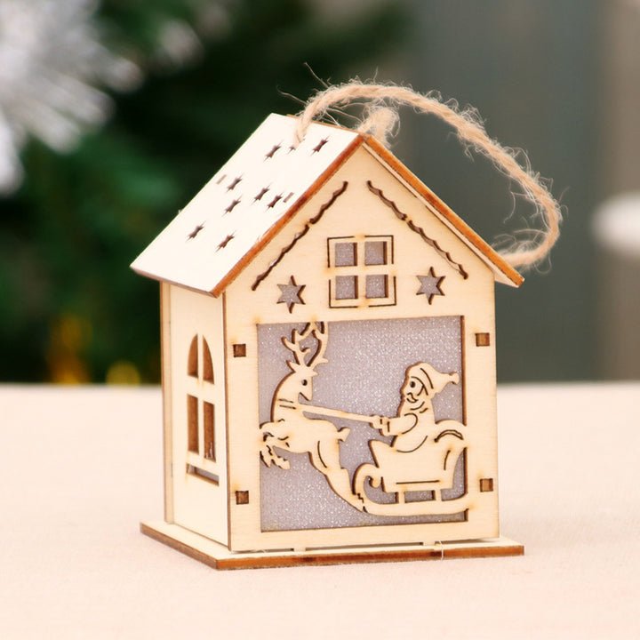 Dekorative Holz Santa Haus Ornament Karnz