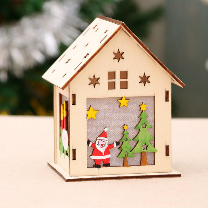 Dekorative Holz Santa Haus Ornament Karnz