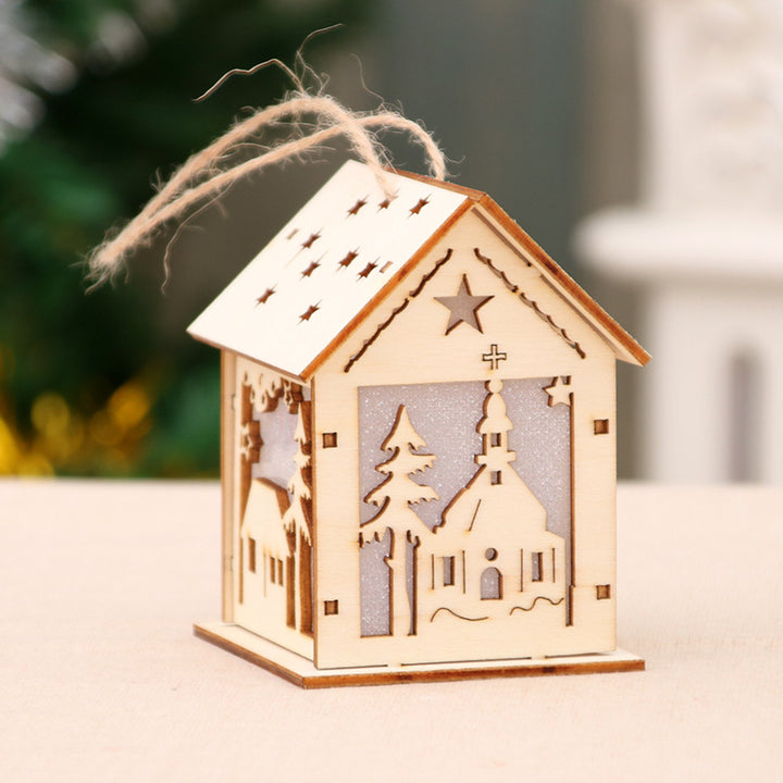 Dekorative Holz Santa Haus Ornament Karnz
