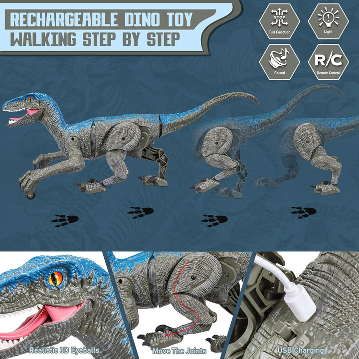 RaptorMove – Ferngesteuertes Dinosaurier-Spielzeug mit Sound, LED und realistischen Bewegungen
