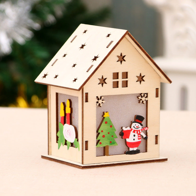Dekorative Holz Santa Haus Ornament Karnz