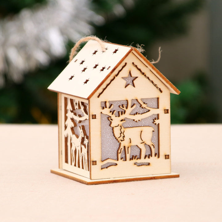Dekorative Holz Santa Haus Ornament Karnz