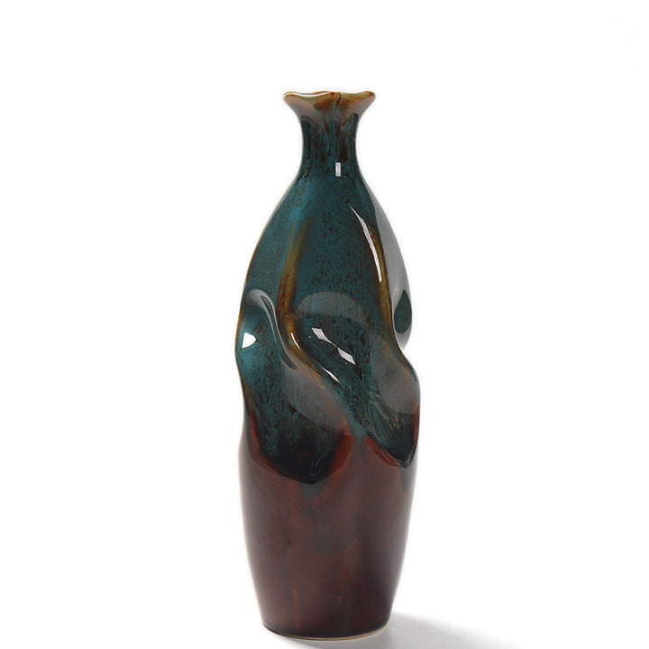 Artisanale Keramische Dekorative Flasche Vase Karnz