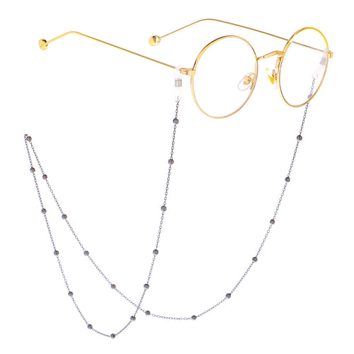 Elegante Brillen Kette mit dekorativen Perlen Karnz