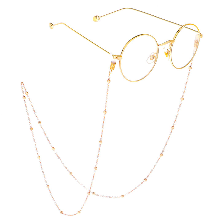 Elegante Brillen Kette mit dekorativen Perlen Karnz