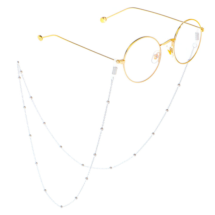 Elegante Brillen Kette mit dekorativen Perlen Karnz