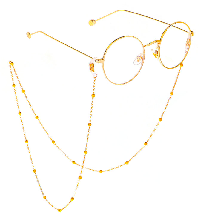 Elegante Brillen Kette mit dekorativen Perlen Karnz